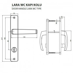 Windoform Lara WC Kapı Kolu - Beyaz