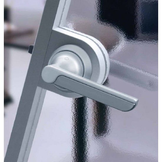 Hoppe çerçeveli cam kapılar için HCS ATLANTA modeli kapı kolu F9714M Mat Siyah