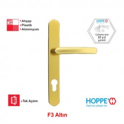 Hoppe Lima 85 Eksen Aynalı Kapı Kolu F3 Altın