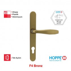 Hoppe New York 85 Eksen Aynalı Kapı Kolu F4 Bronz
