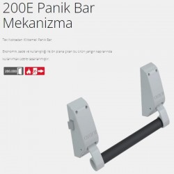 OMNI 200 E Panik Bar Mekanizma - Tek Kanat Barelsiz - Gümüş Boya