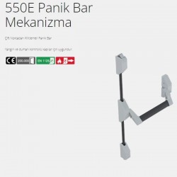 OMNI Omni 550 E Panik Bar Mekanizma Çift Kanat - Gümüş Boyalı