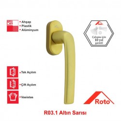 Roto Samba Pencere Kolu 43 mm.R03.1 Altın Sarısı