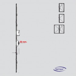 Fornax Kilitli Çift Aç. İspanyolet - Kol Yeri Ortada 30 mm 1585-2000 mm